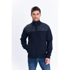 MPROPIA - Sweater Algodon Chaqueta Forro Piel Cuello Alto Bolsillos Cierre 7175
