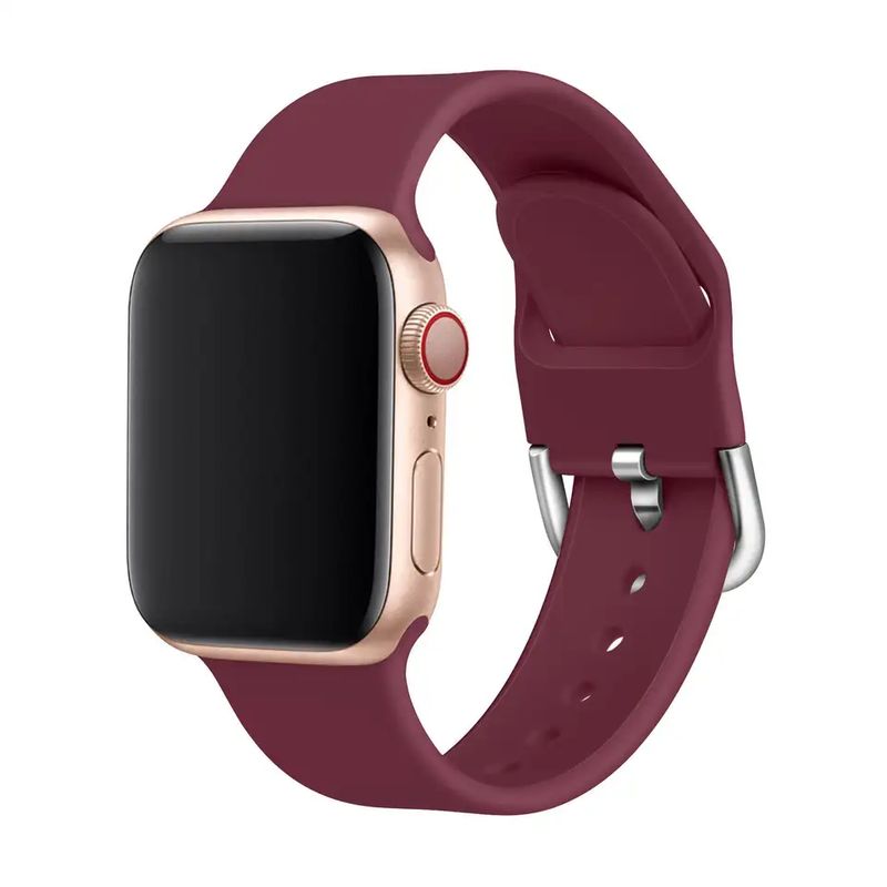 GENERICO - Correa Silicona Para Apple Watch 42 44 45 49 Ultra / Vino