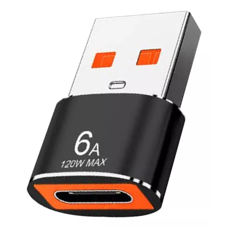 MOTOMO - Adaptador OTG Tipo-C A USB 6A 120W Conector Tipo-C A USB