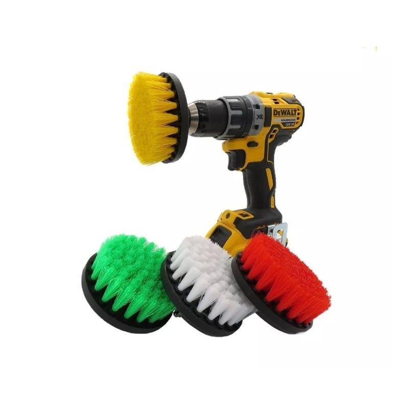 GENERICO - Kit Set 4 Cepillos Escobillas Limpieza Para Taladro Pack