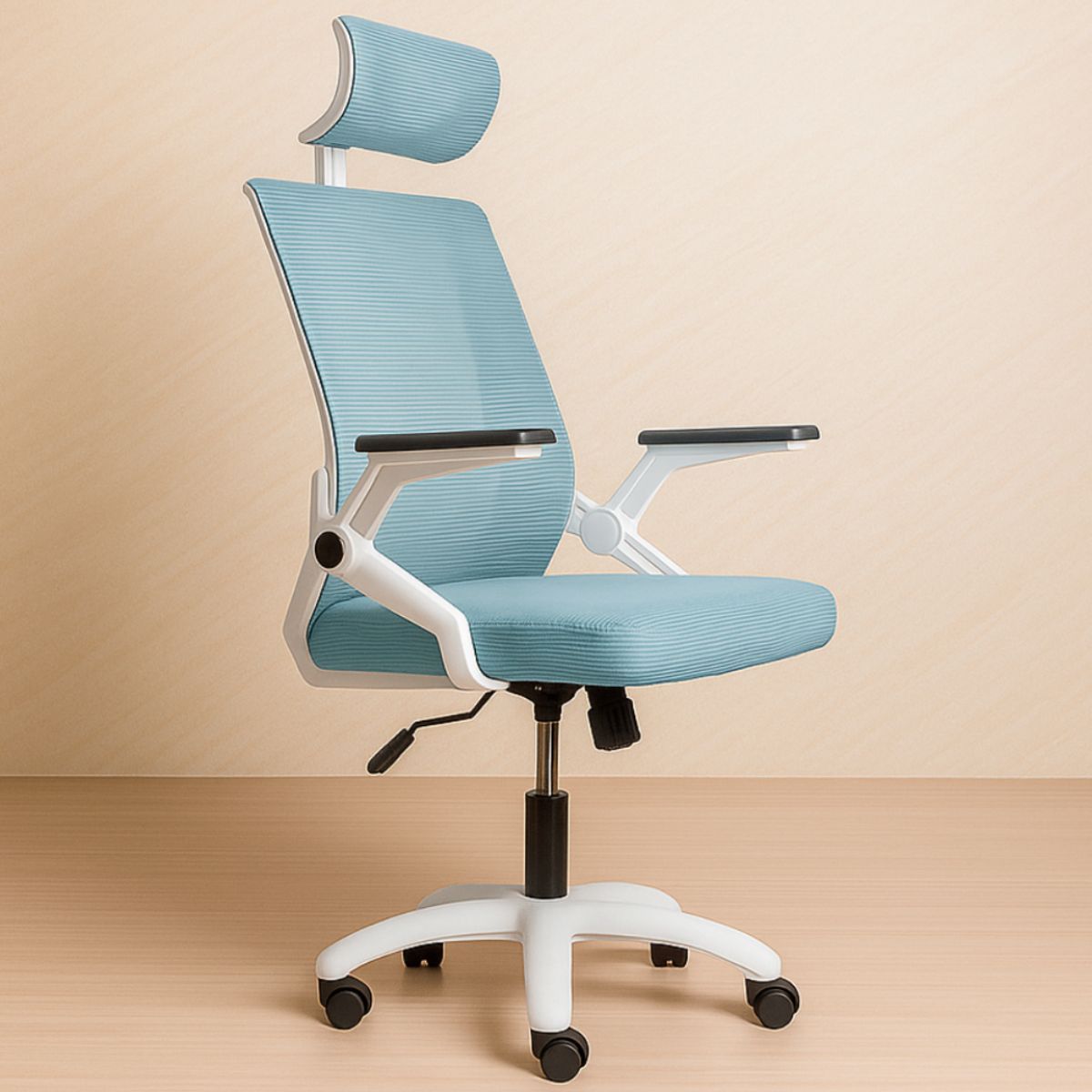 RD - Silla Oficina Pc Escritorio Rd Gamer Ergonomica Apoyacabeza Celeste