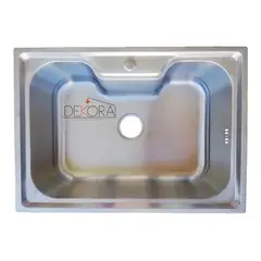 OEM - Lavaplatos Dekora 70X50 Cm Plata Para Empotrar Sobre Cubierta