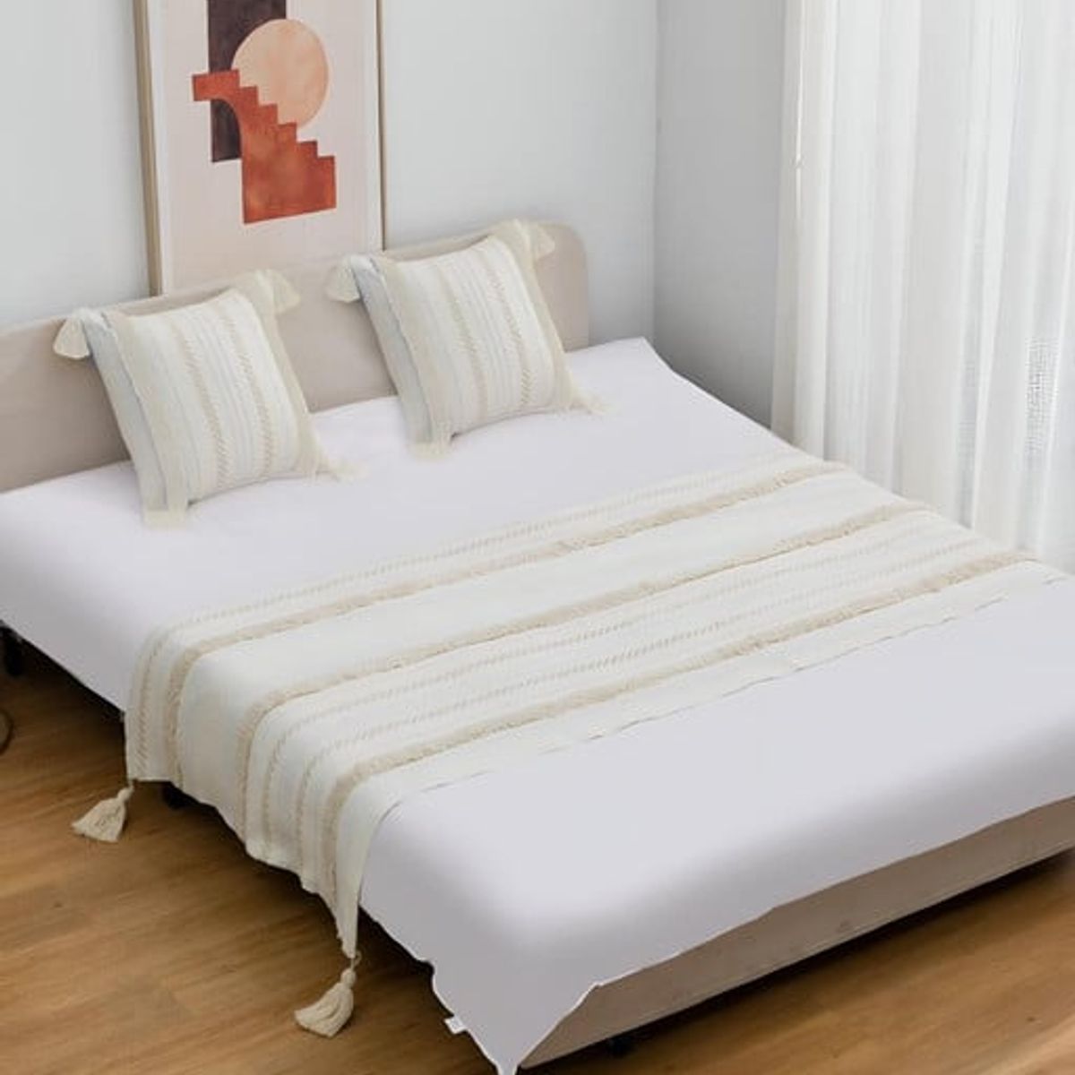 GENERICO - PIECERA DE CAMA DECORATIVA MODELO BOHO