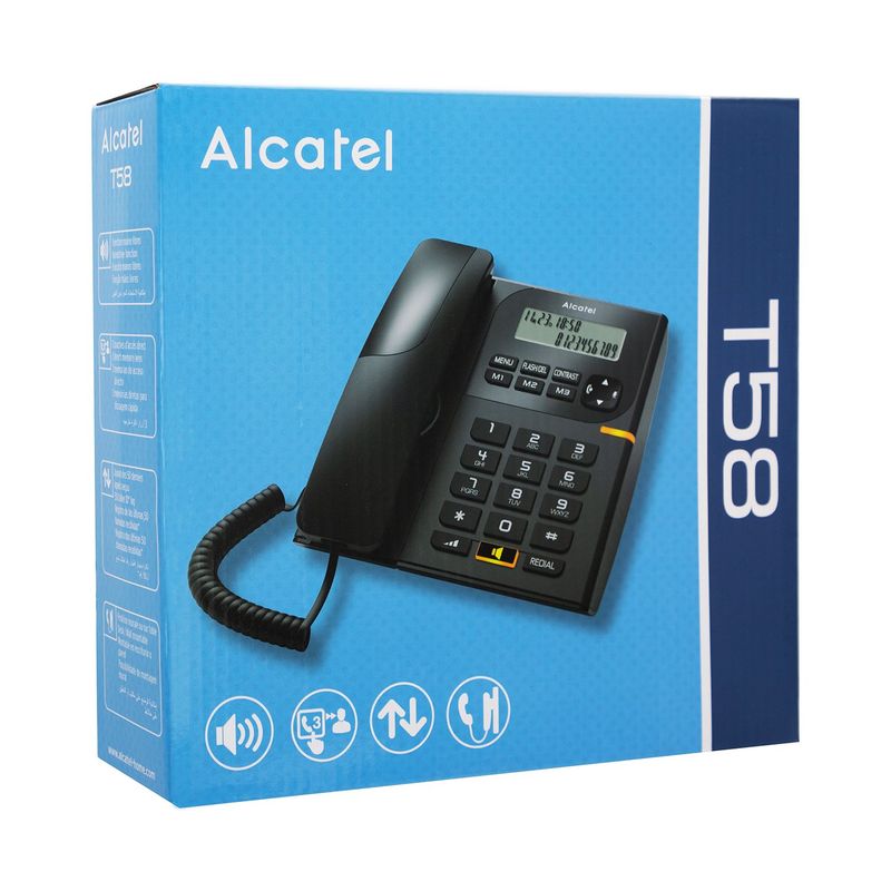 ALCATEL - TELEFONO MANOS LIBRES T58 NEGRO ALCATEL OPEN BOX