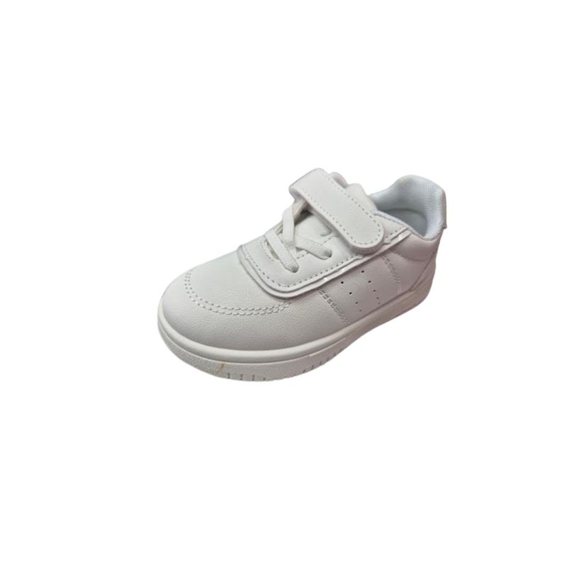 VINNYS OUTLET - Zapatilla Escolar Blanco Velcro