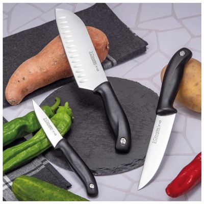 Imagen 2 del producto Cuchillo Santoku Cocina Verduras Set De Tres