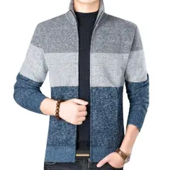 MPROPIA - Sweater Chaqueta Cuello Subido Algodón Forro Piel 7170.