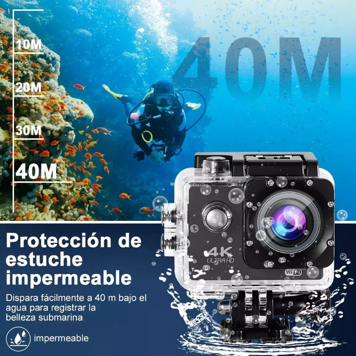 CAM - Cámara Deportiva 4k Sports Ultra Hd Dv Profesional