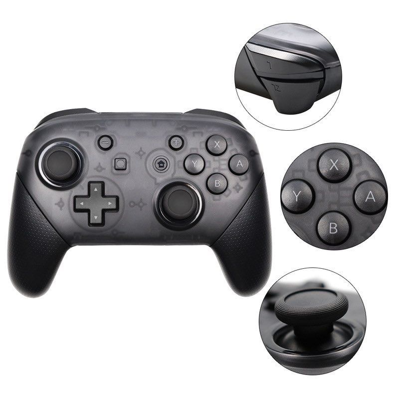 GENERICO - Control Pro compatible Negro compatible con PC y N Switch