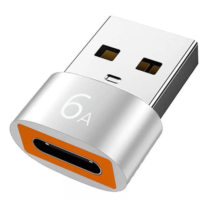 MOTOMO - Adaptador OTG Tipo-C A USB 6A 120W Conector Tipo-C A USB
