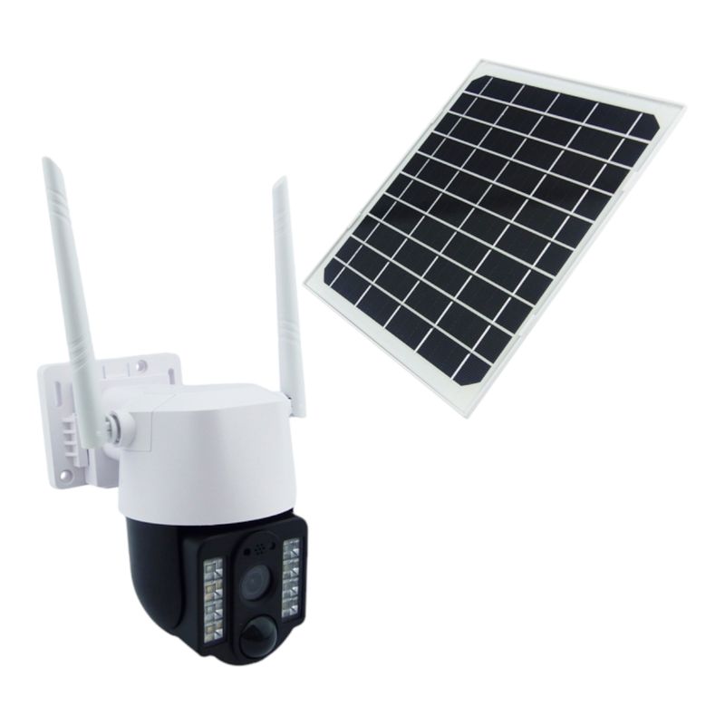 GENERICO - Camara De Vigilancia IP 8 LED Solar Wifi Detector Movimiento