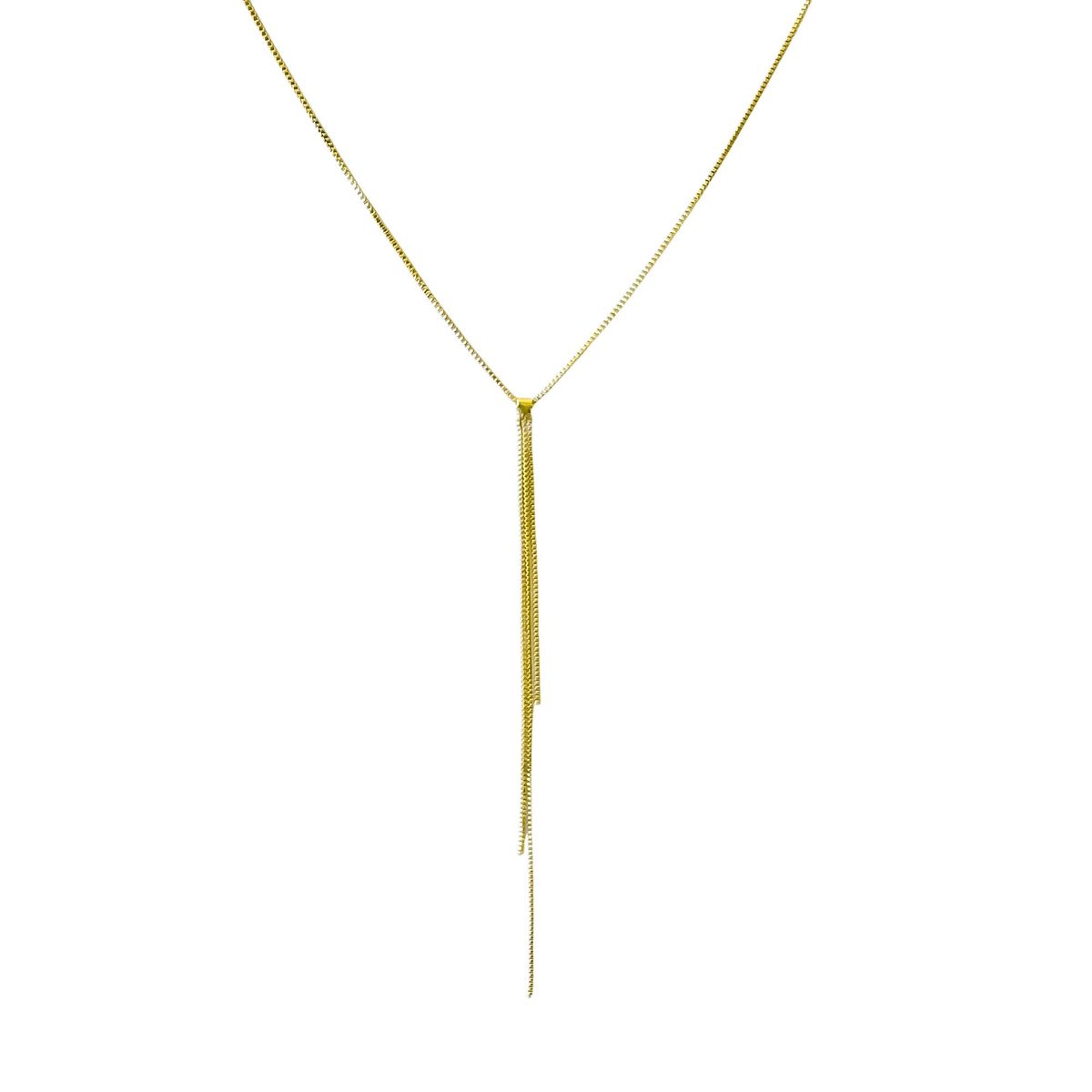 COGGIOLA - Collar Corbatero Cassandra Enchapado Oro 18K