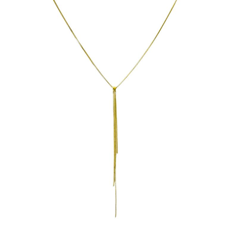 ANDREA COGGIOLA JOYAS - Collar Corbatero Cassandra Enchapado Oro 18K