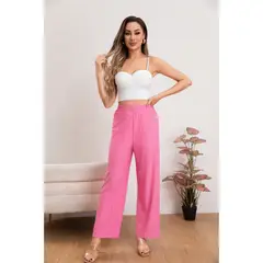 MPROPIA - Pantalon Playero Mujer Broderie Juvenil Verano 5004