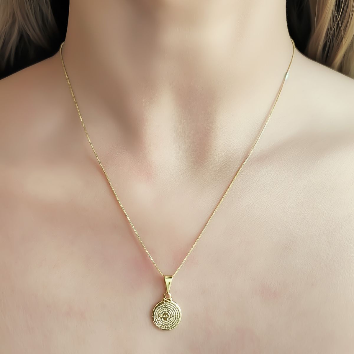 COGGIOLA - Collar Padre Nuestro 11mm Enchapado Oro 18K