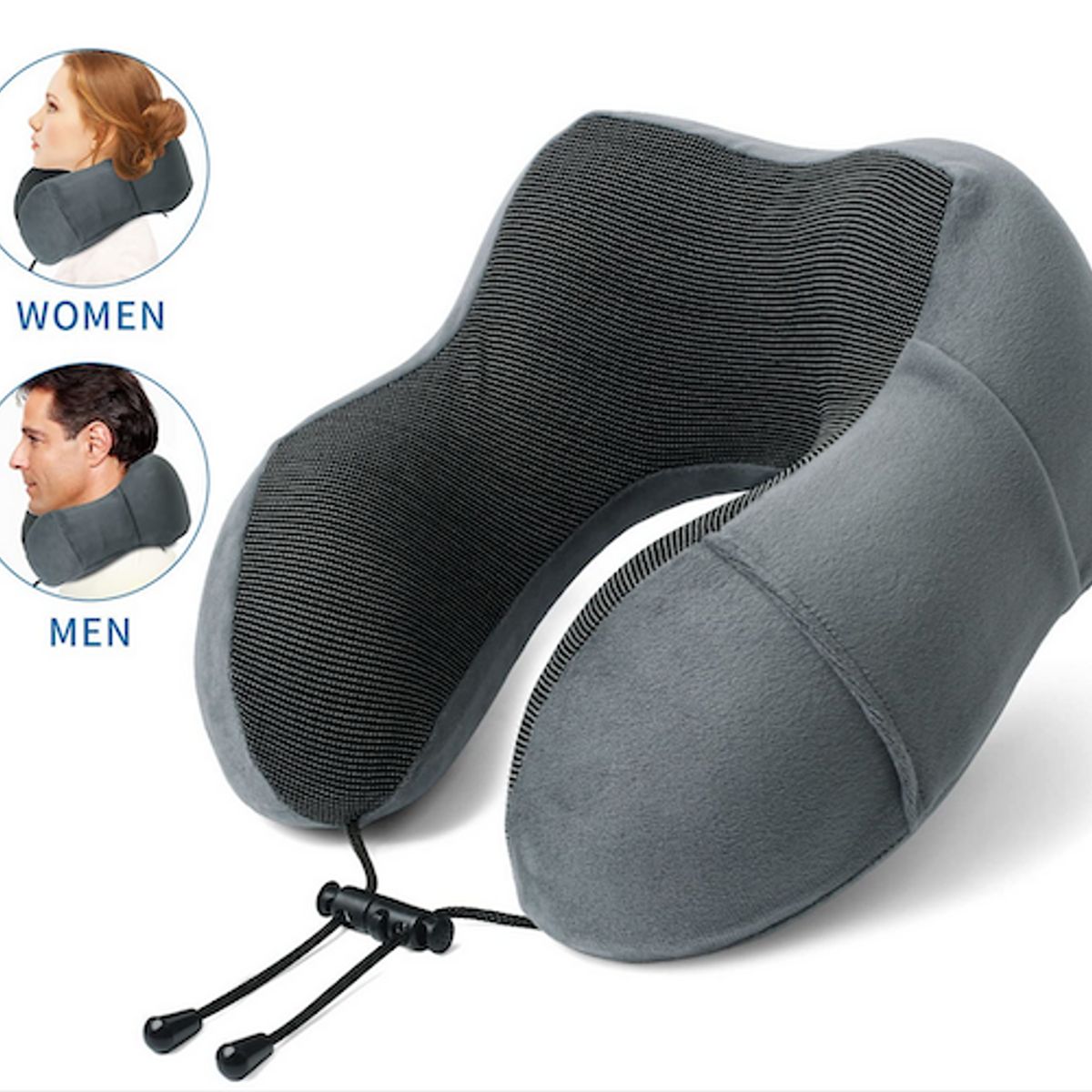 GENERICO - Cojín Almohada Para Cuello De Viaje Espuma De Memoria