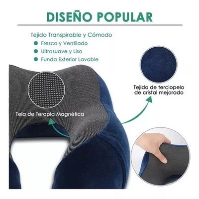 Imagen 2 del producto Cojín Almohada Para Cuello De Viaje Espuma De Memoria