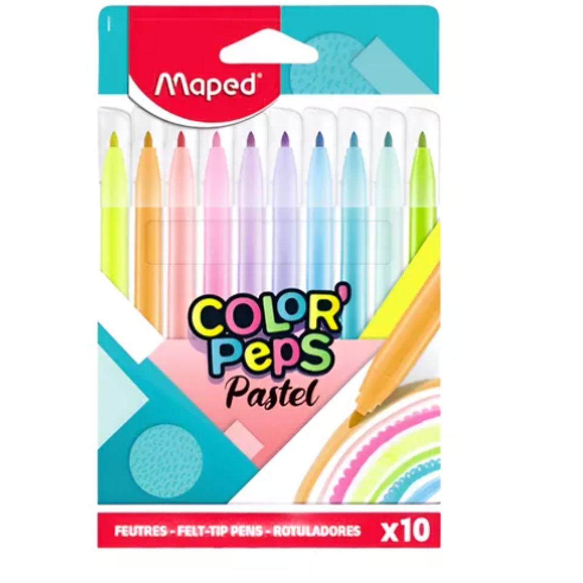 MAPED - Plumones Maped Color Peps Tonos Pastel 10 Colores