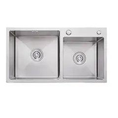 OEM - Lavaplatos Dekora 78X43 Cm Plata Para Empotrar Sobre O Bajo Cubierta