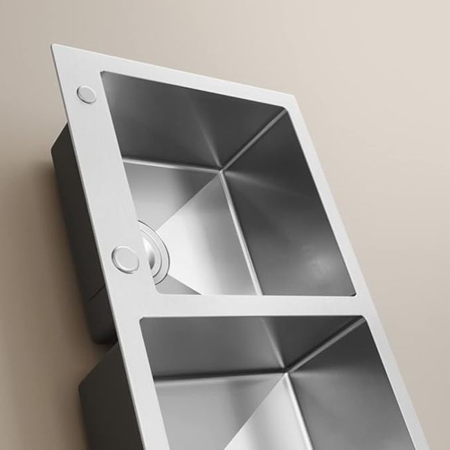 OEM - Lavaplatos Dekora 78X43 Cm Plata Para Empotrar Sobre O Bajo Cubierta