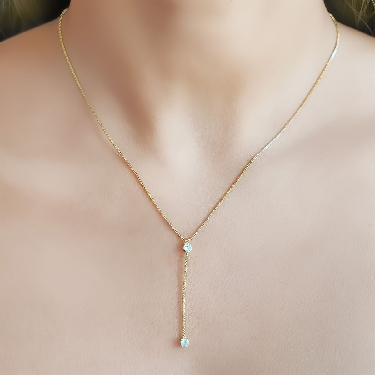 COGGIOLA - Collar Corbatero Amaia Enchapado Oro 18K