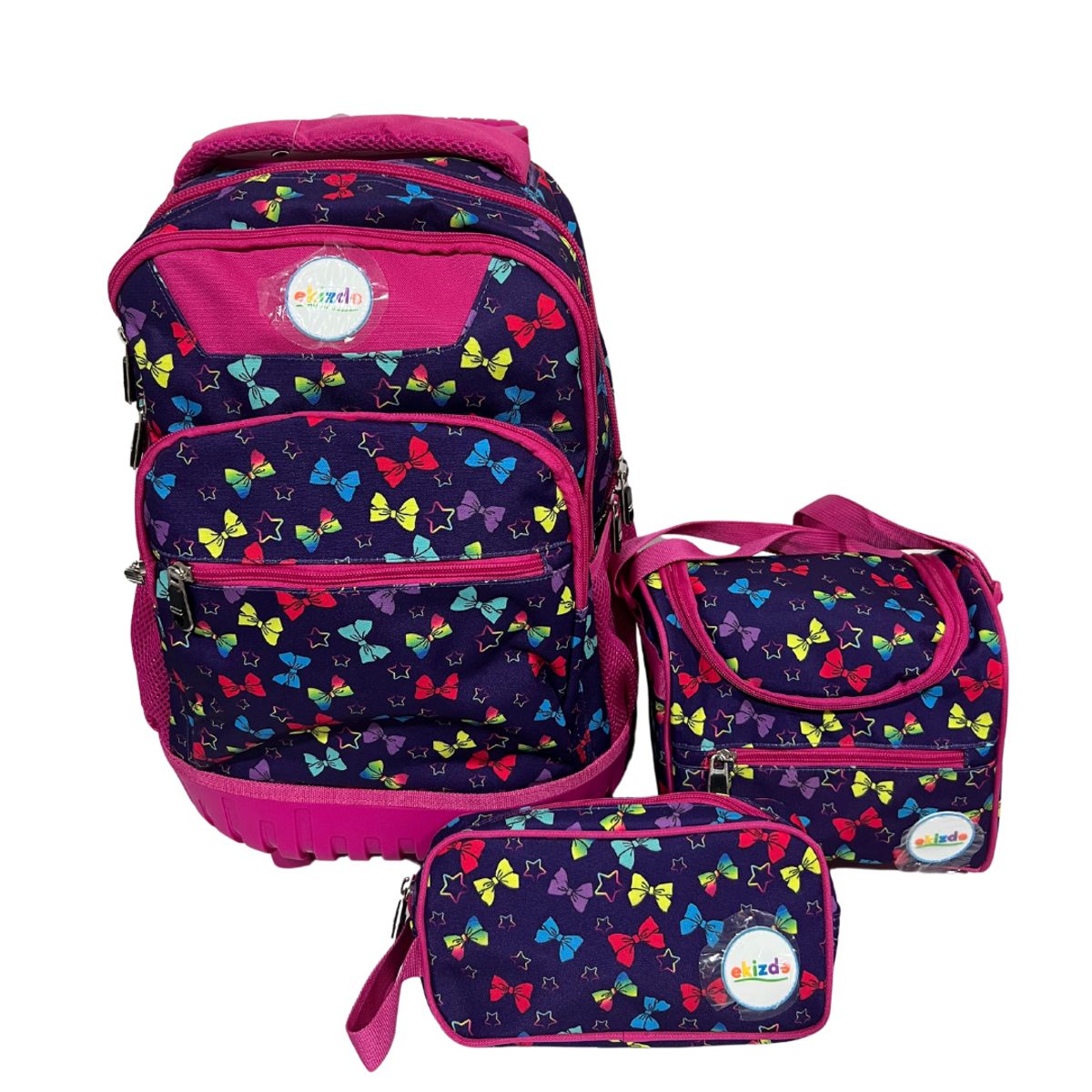 GENERICO - Pack Mochila + Lonchera + Estuche Escolar Ekizde