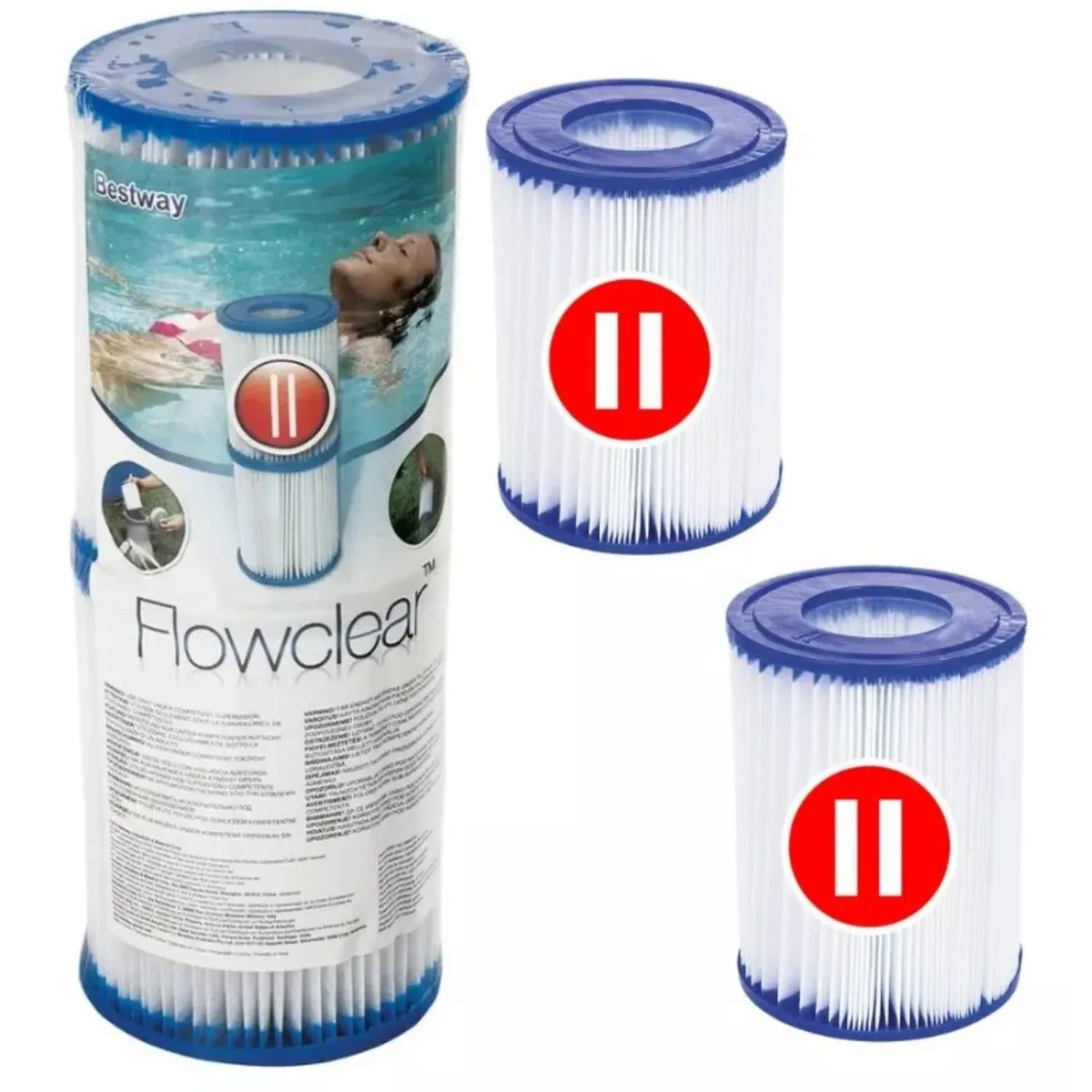 BESTWAY - Filtro Piscina Cartucho Repuesto Tipo II