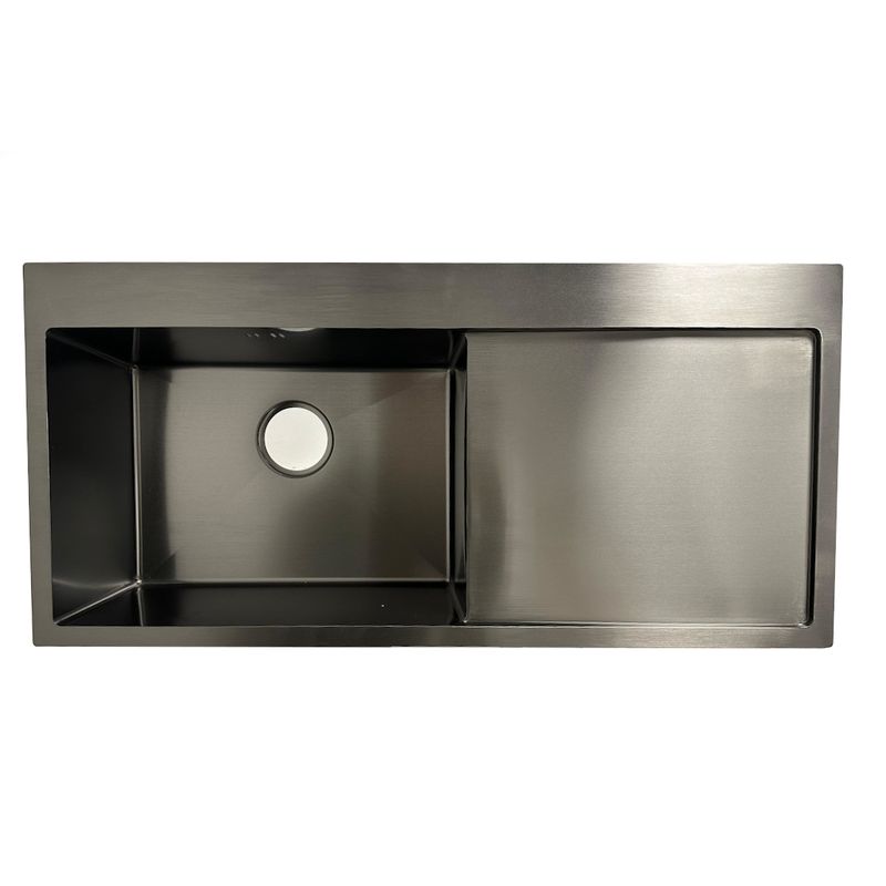 OEM - Lavaplatos Deluxe Dekora Negro 95X45 Cm Con Secador Derecho