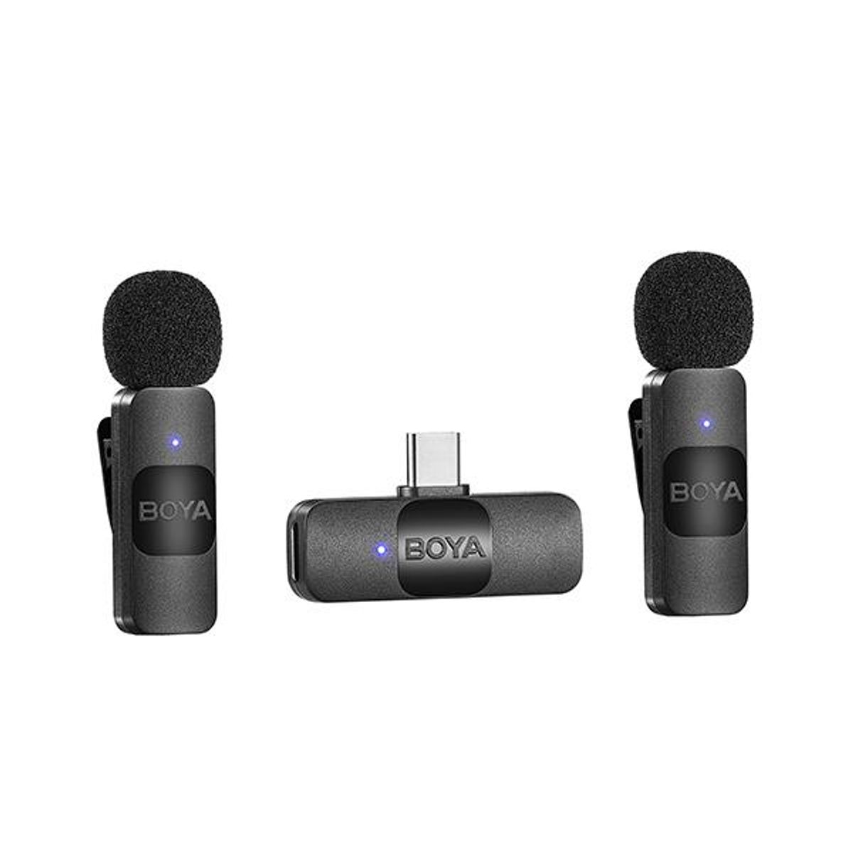 BOYA - Boya BY-V20 Micrófono Inalámbrico Doble Portable 24GHz Conector USB-C