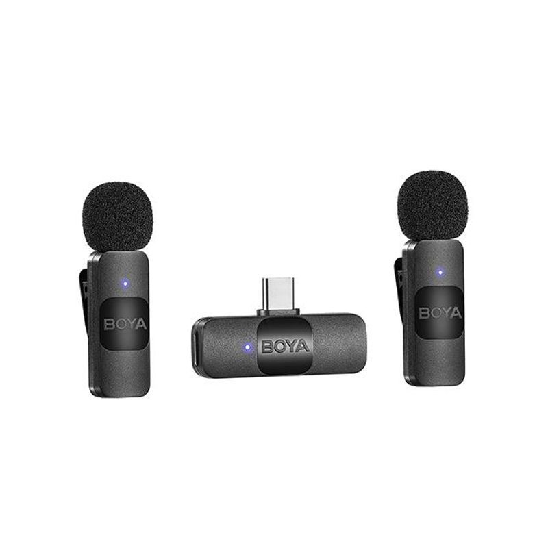 BOYA - Boya BY-V20 Micrófono Inalámbrico Doble Portable 24GHz Conector USB-C