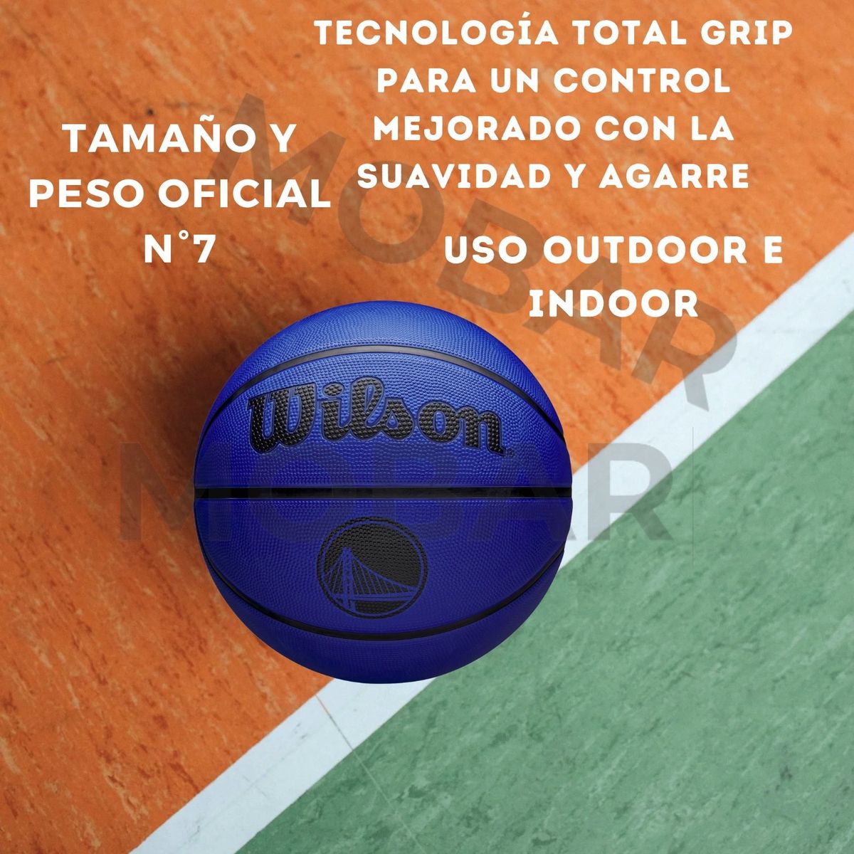 WILSON - Balon Basquetbol Pelota Basketbal N°7 Wilson Solid Warriors