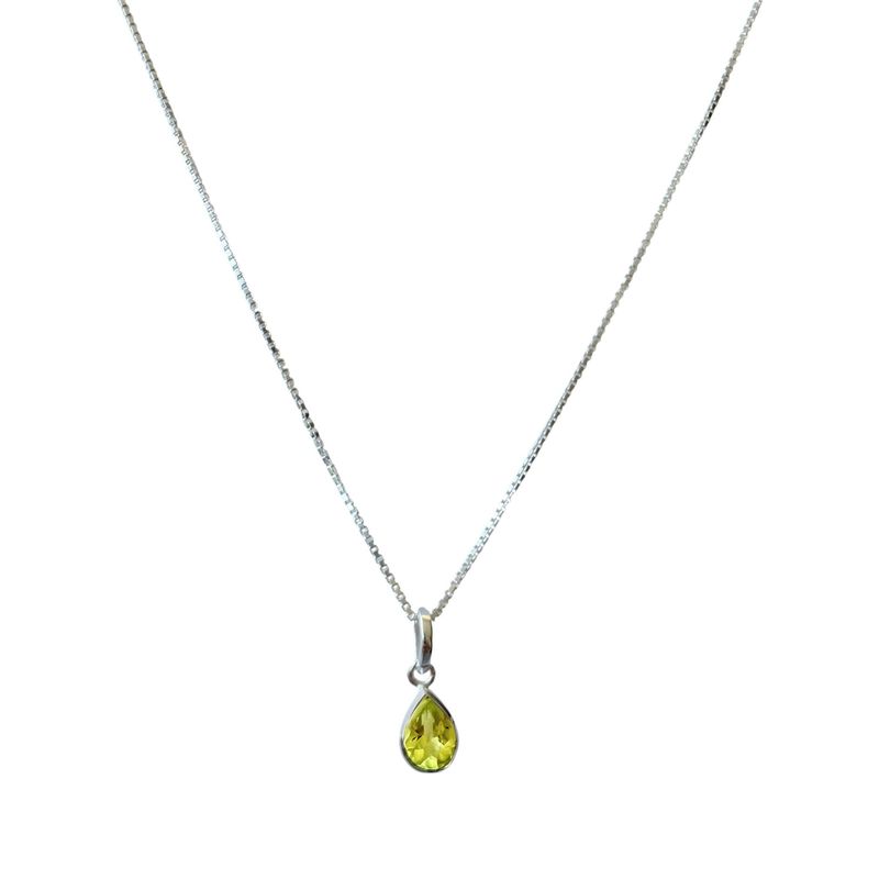 ANDREA COGGIOLA JOYAS - Collar Meena Gota Peridot Plata Fina 925