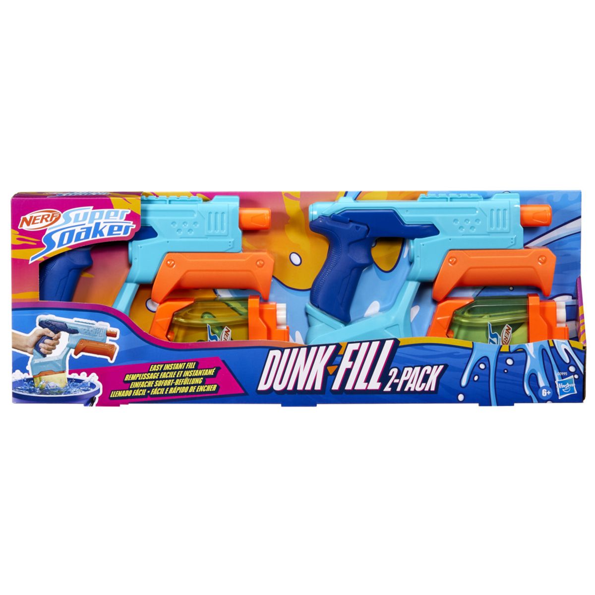 NERF - Lanzador de Agua Super Soaker Pack Doble Dunk-Fill