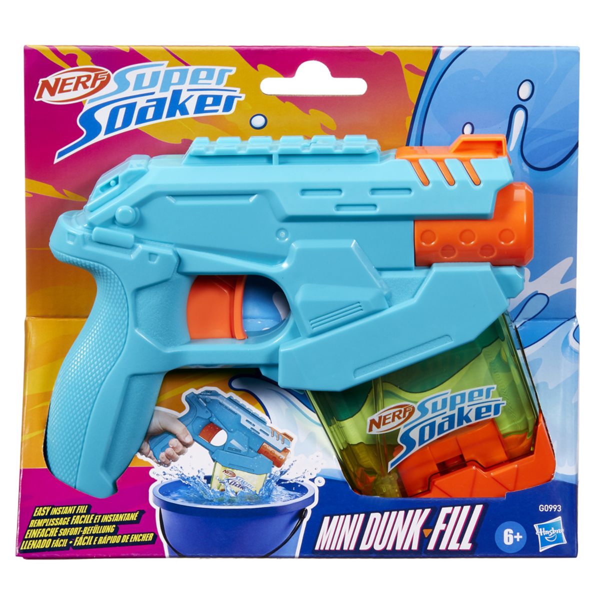 NERF - Lanzador de Agua Super Soaker Mini Dunk-Fill
