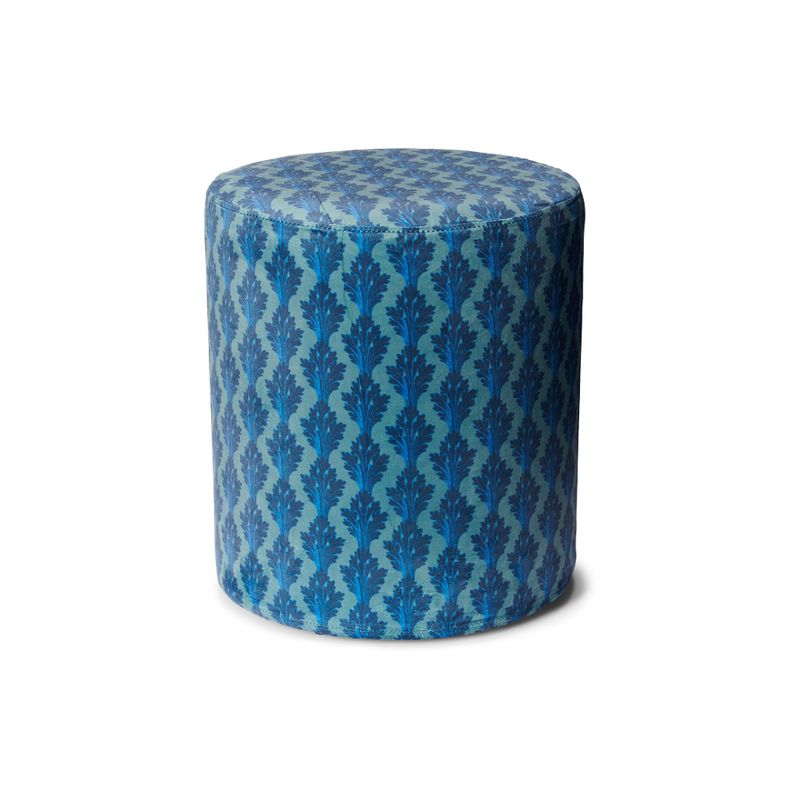 GENERICO - Puff Reef Green 40 cm de diámetro - Estampado Azul