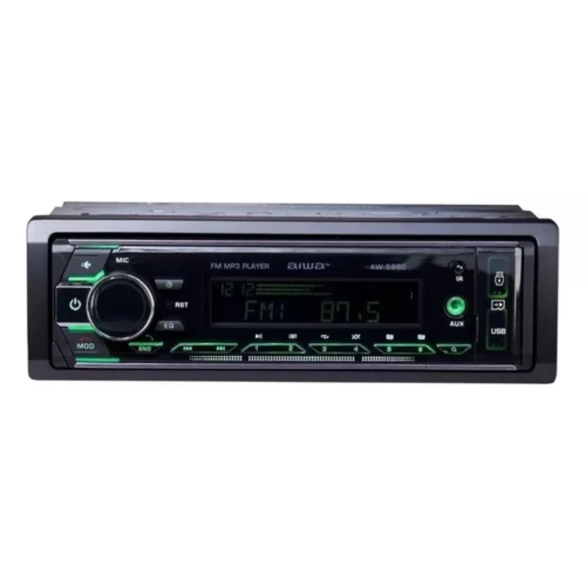 AIWA - Radio Auto 1 Din Bluetooth Usb X2 Radio Fm Aiwa Aw-5880t