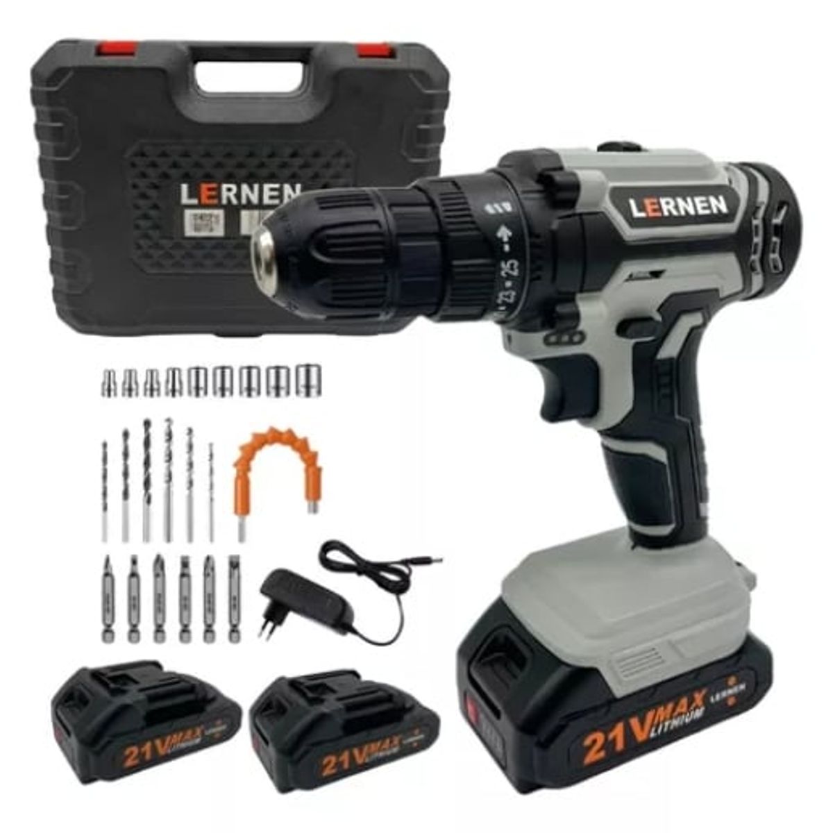 LERNEN - Kit Taladro Destornillador Inalámbrico Lernen 21v + 2batería