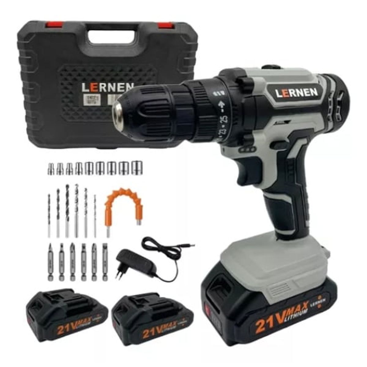 LERNEN - Kit Taladro Destornillador Inalámbrico Lernen 21v + 2batería