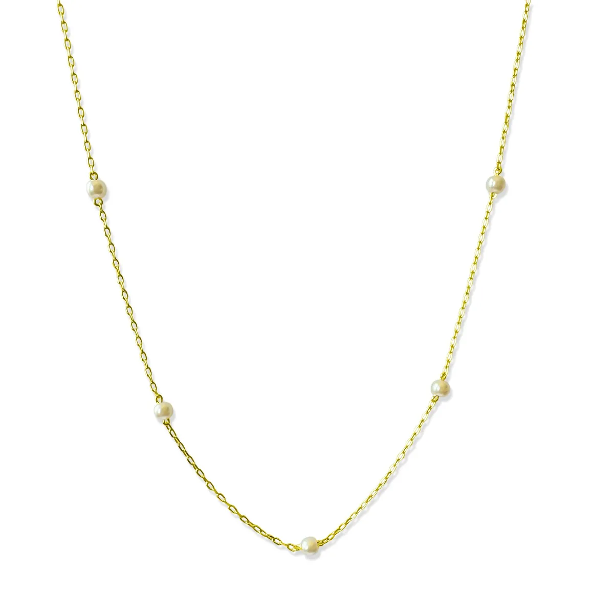 COGGIOLA - Collar Perla Sintética Elia Enchapado Oro 18K