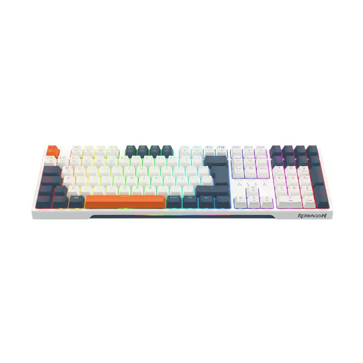 REDRAGON - Teclado Mecanico Redragon Trundle K668WBO-RGB Sw Red Españ