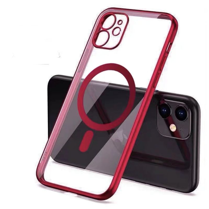 GENERICO - Carcasa Magsafe Para iPhone 12 pro max / Rojo