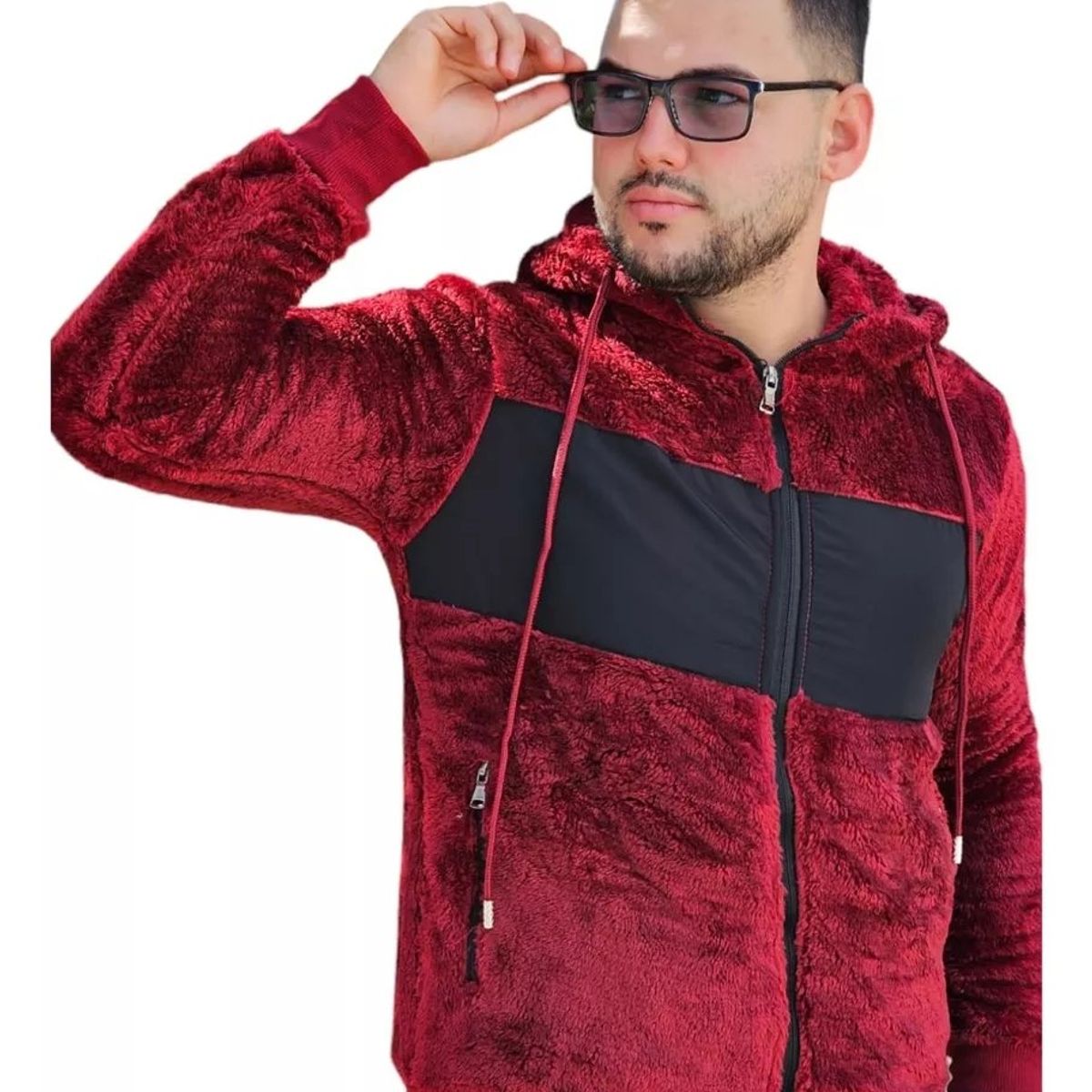 LIKE SHOP - Polerón Peludo Canguro Hombre Premium 0253