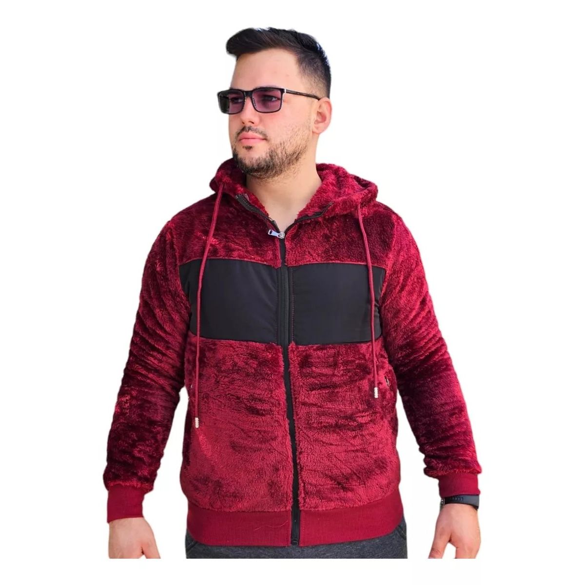LIKE SHOP - Polerón Peludo Canguro Hombre Premium 0253