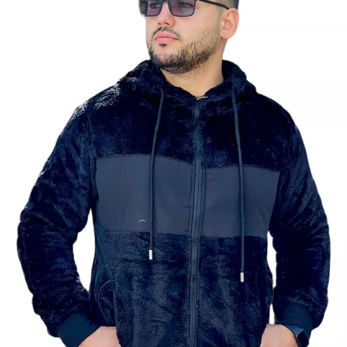 LIKE SHOP - Polerón Peludo Canguro Hombre Premium 0253