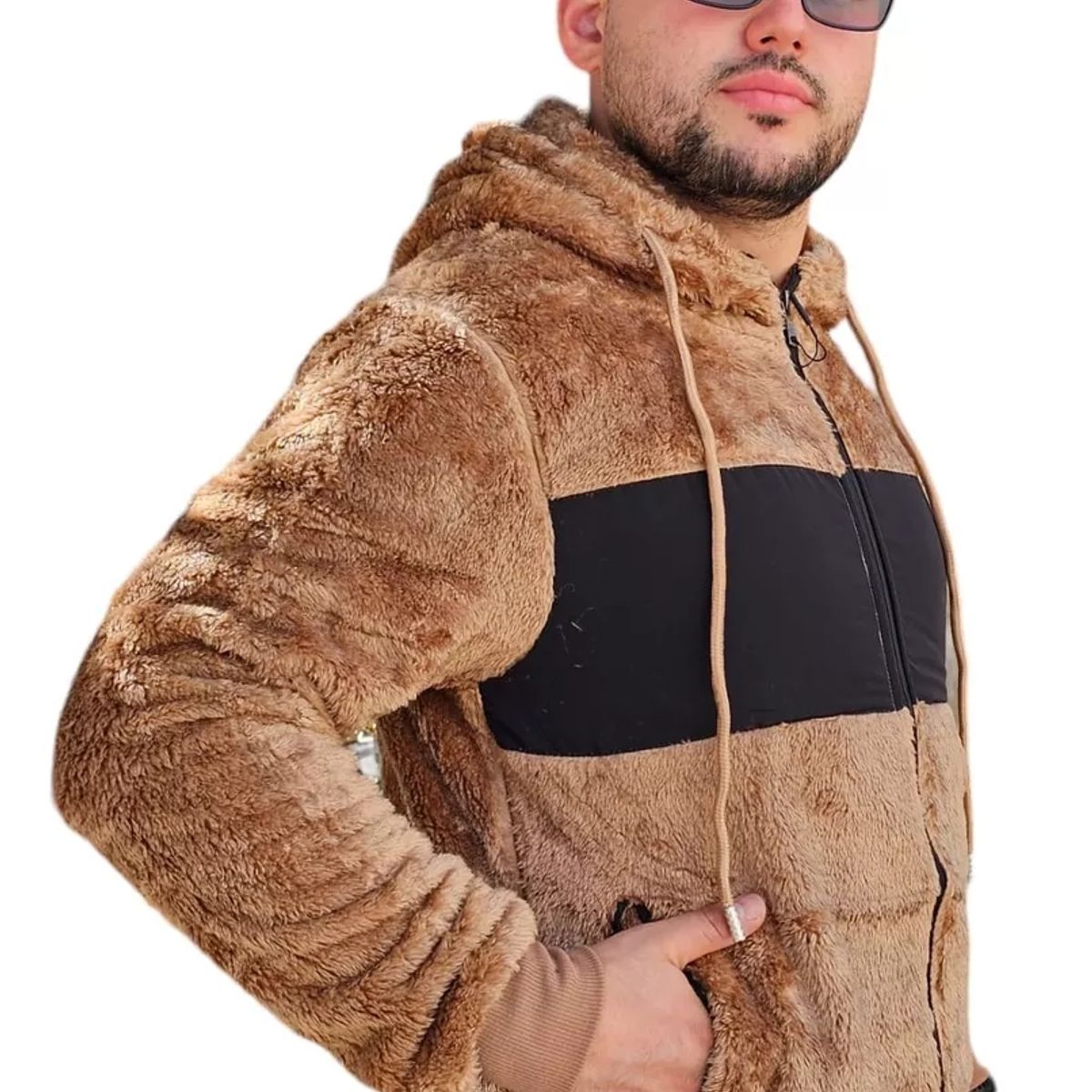 LIKE SHOP - Polerón Peludo Canguro Hombre Premium 0253