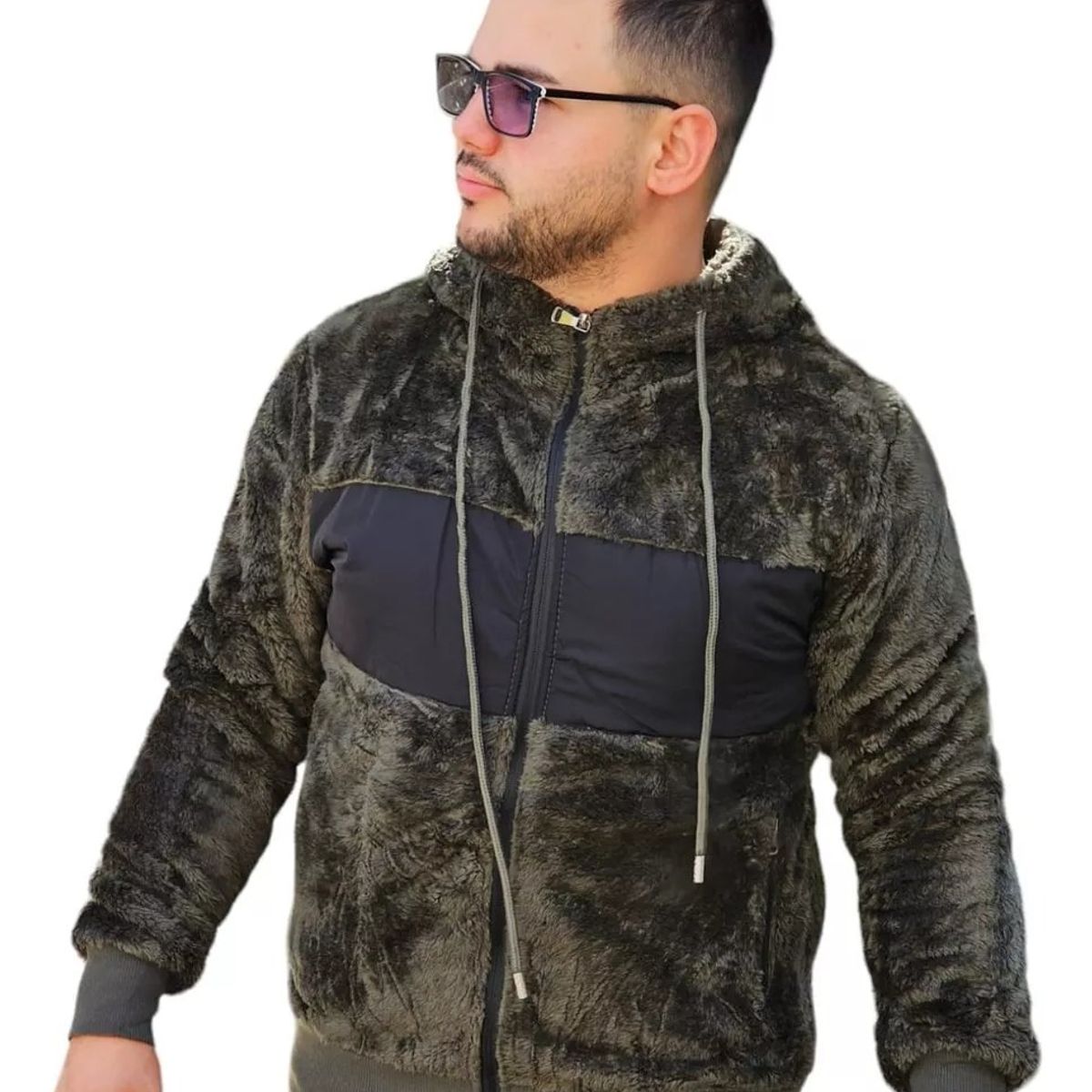 LIKE SHOP - Polerón Peludo Canguro Hombre Premium 0253