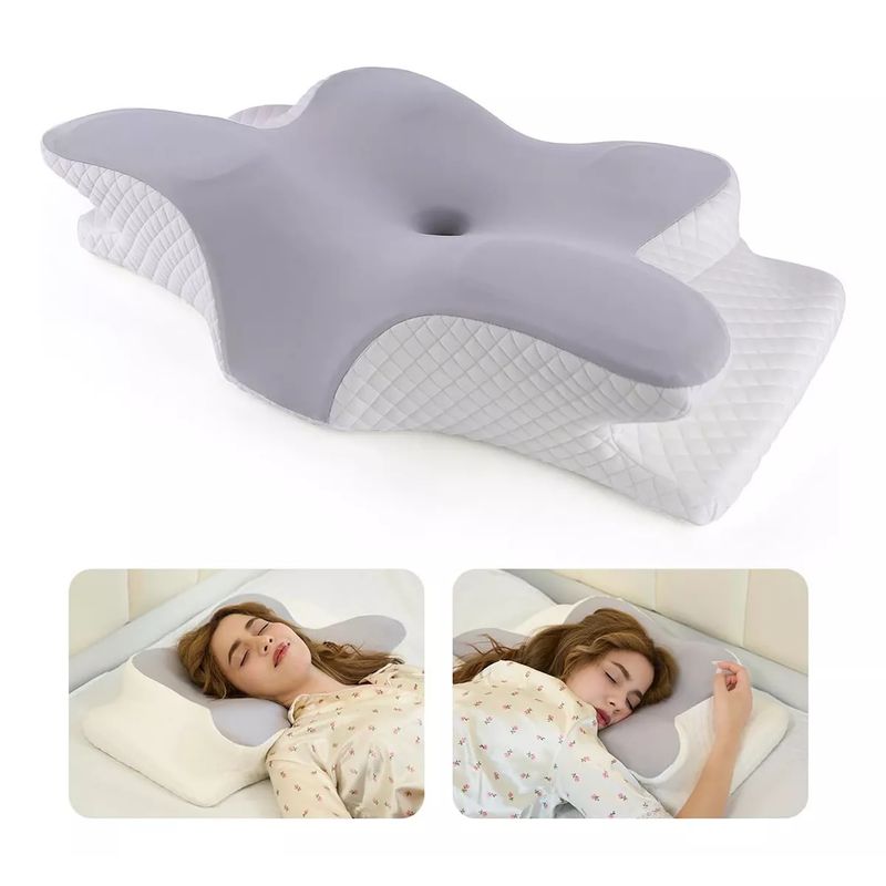 GENERICO - Almohada Cervical Viscoelástica Ergonómica