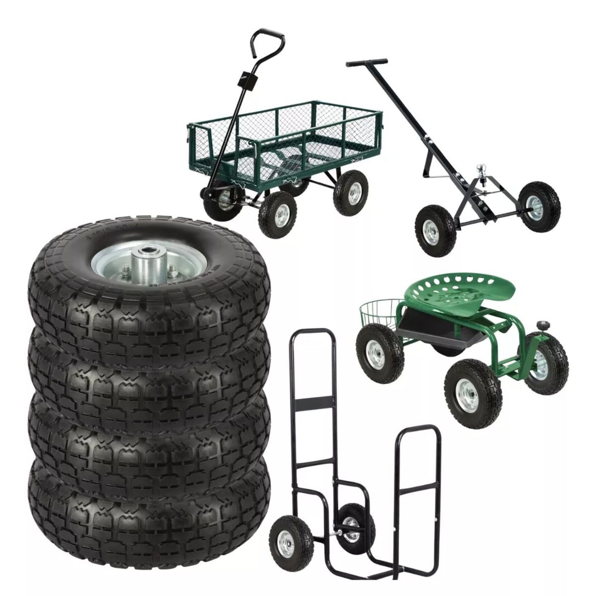 GENERICO - Ruedas Para Carros Yeguas Inflables 10 Pulgadas 4 Unidades Dicas