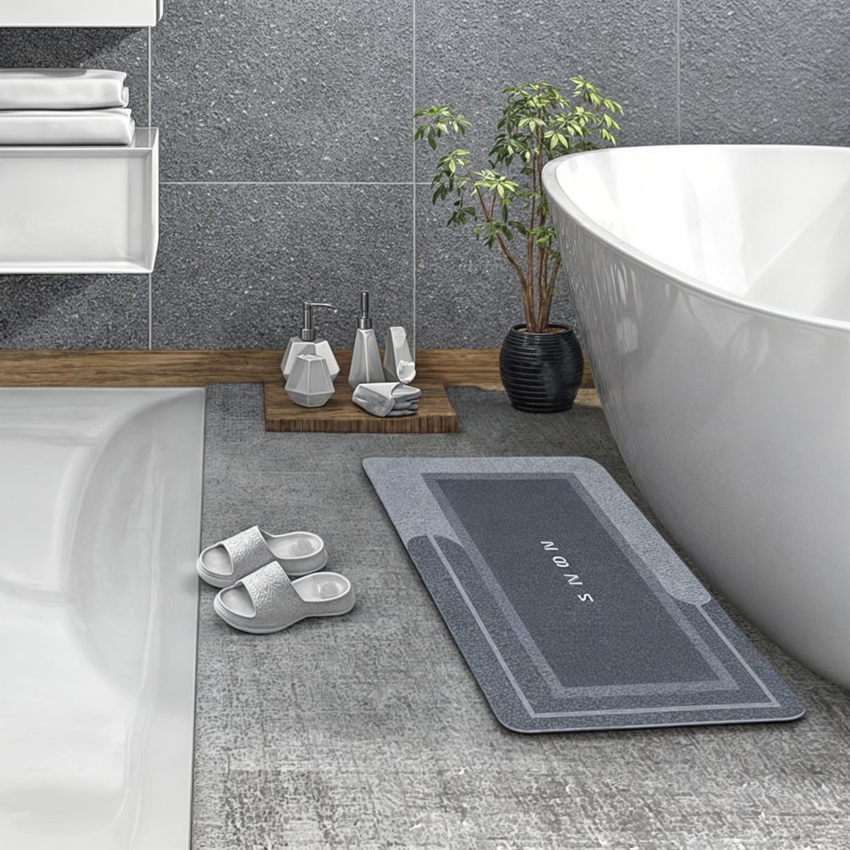 GENERICO - alfombras para baño bajada de bano super absorbente 118X39