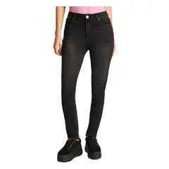 ACUARELA - Jeans Tiro Alto Skinny Negro